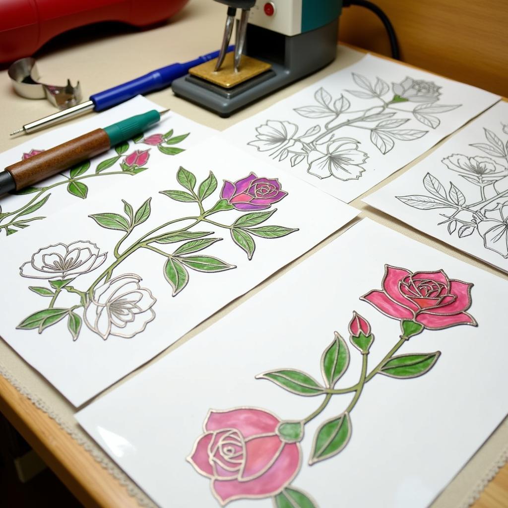 Free Stained Glass Rose Patterns for Beginners