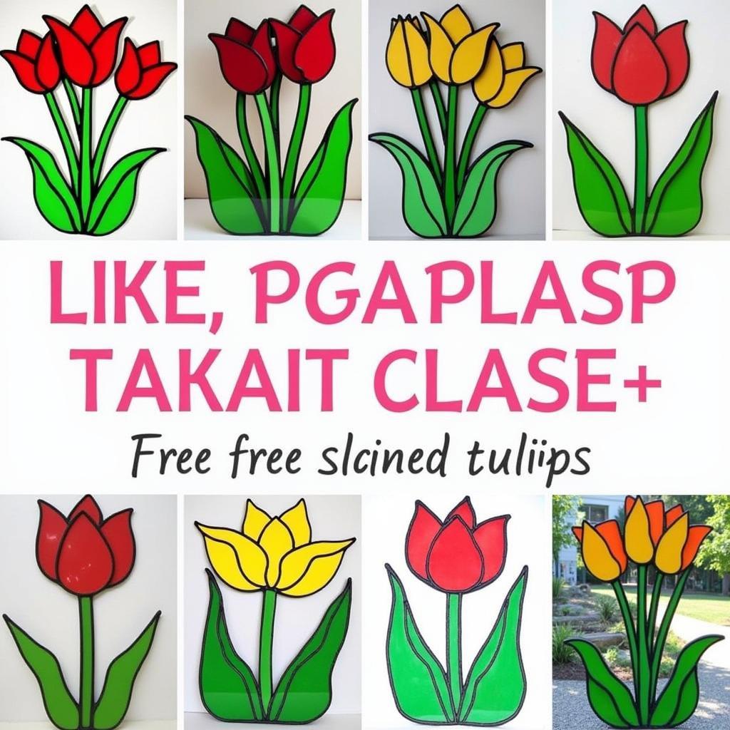 Free Stained Glass Tulip Patterns for Spring Decorations