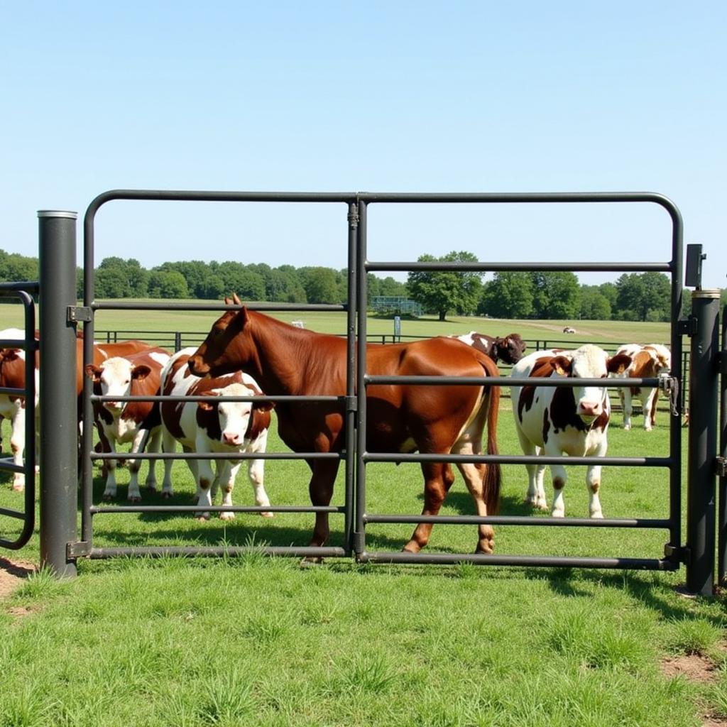 Free Standing Cattle Gate in Pasture