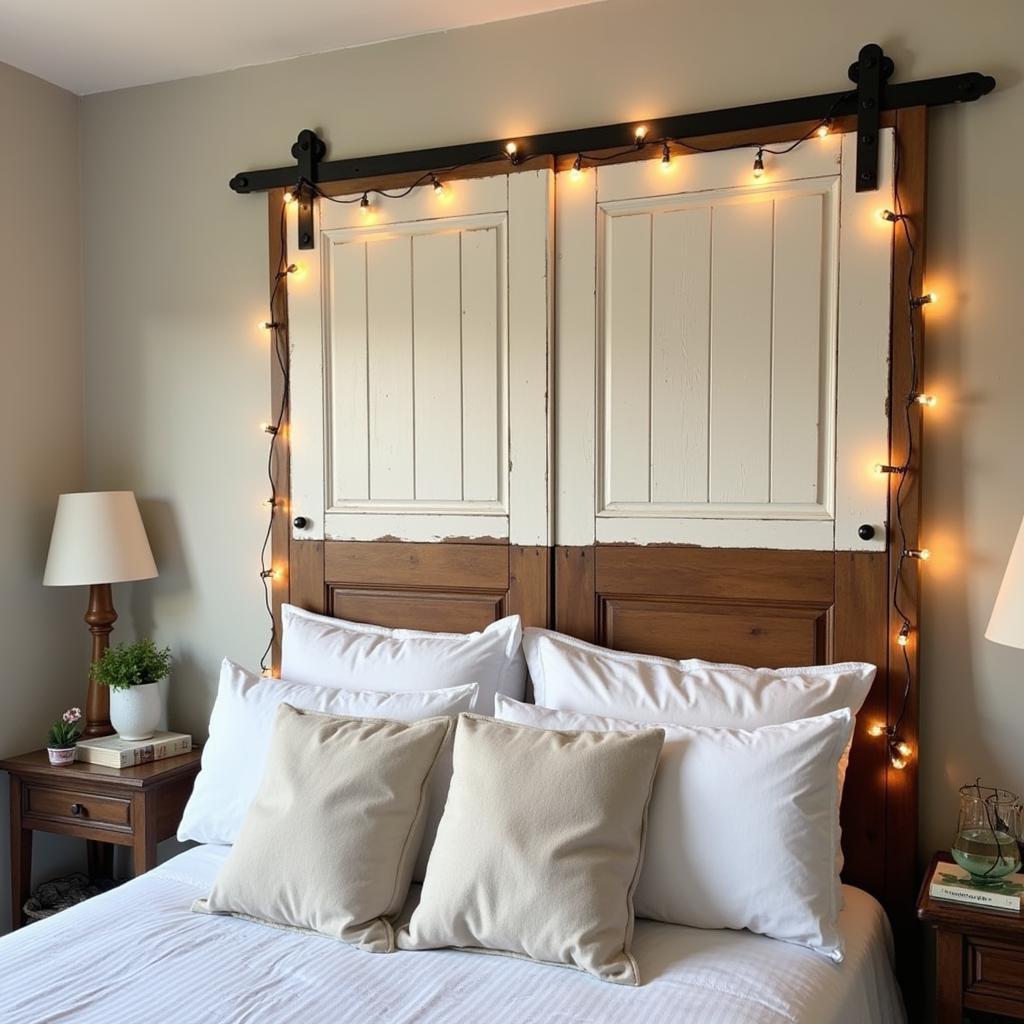 Free Standing Door as a Headboard