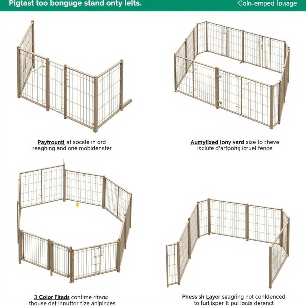 Free Standing Pet Fence Configuration