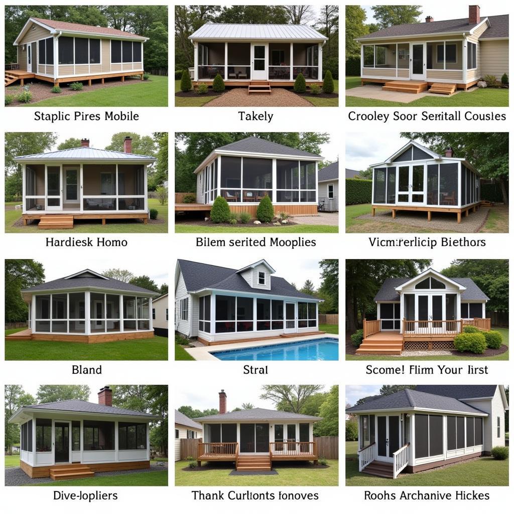 Various Free Standing Screened Porch Styles