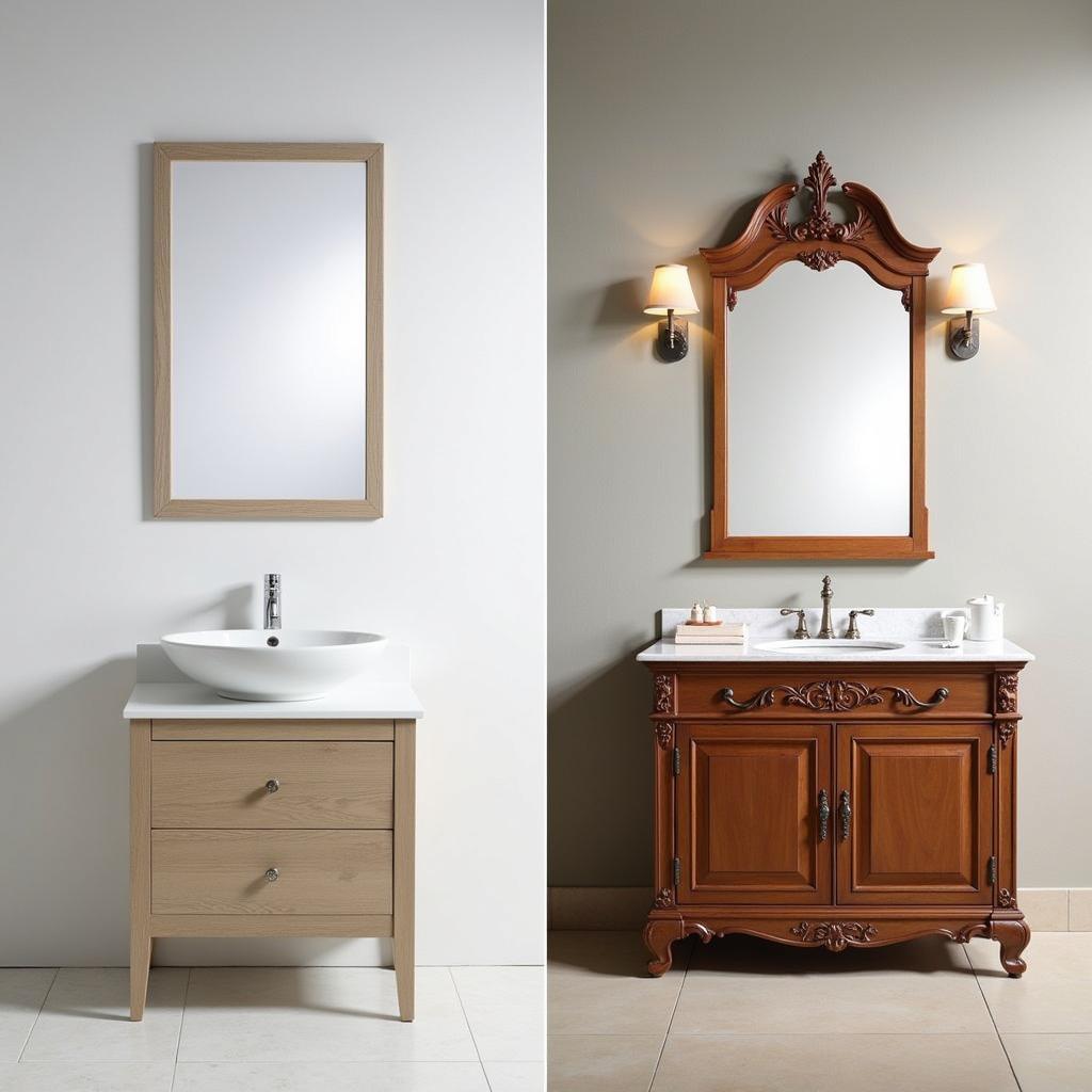 Modern and Traditional Free Standing Vanities