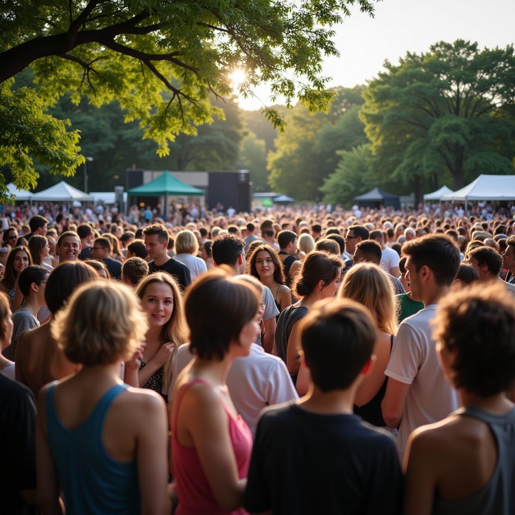 Community gathering at a free summer concert on Long Island