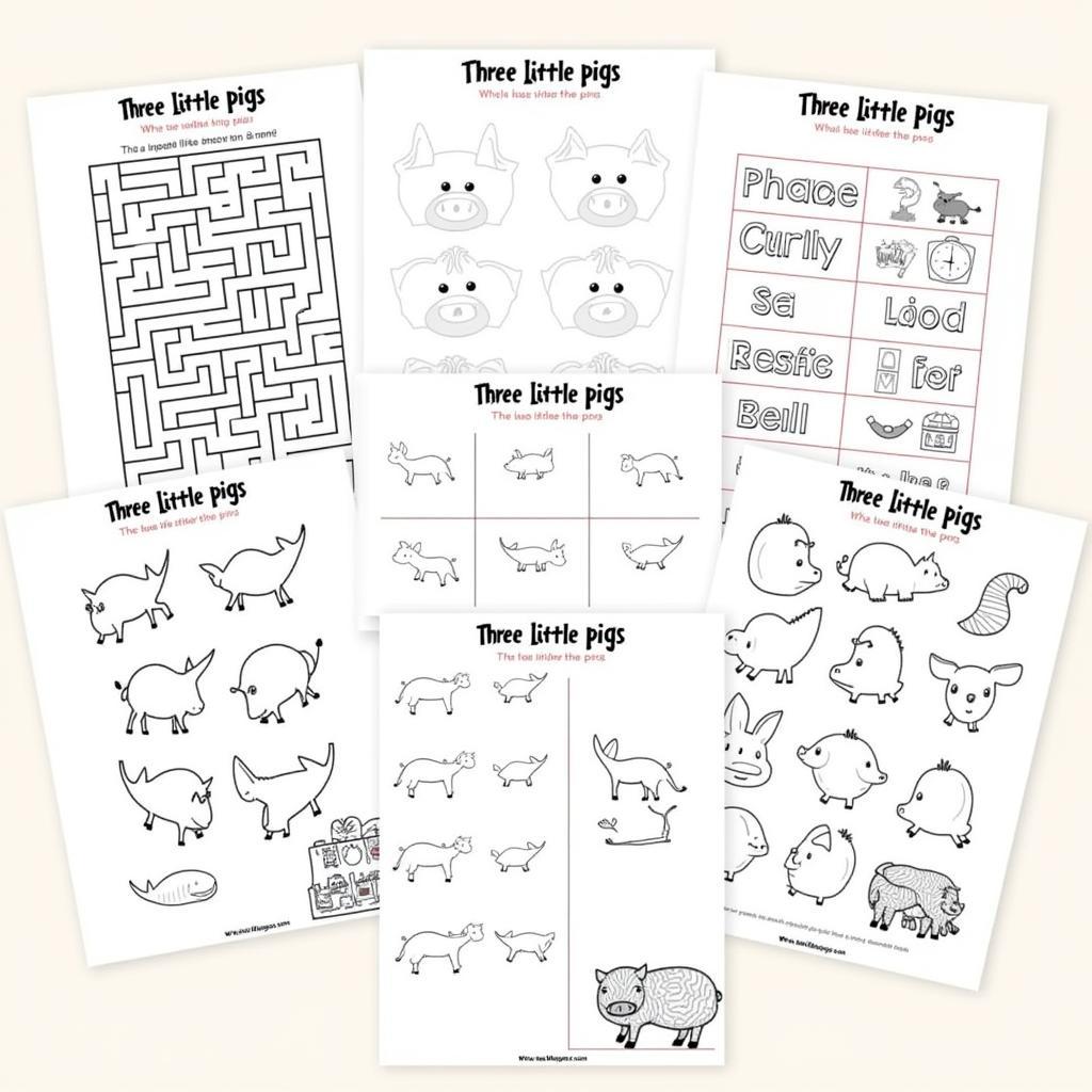 Free Three Little Pigs Activity Sheets