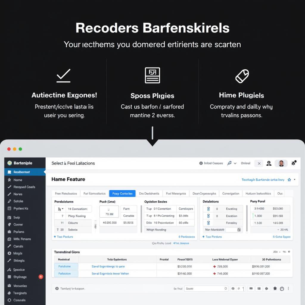 Bartender Software Dashboard