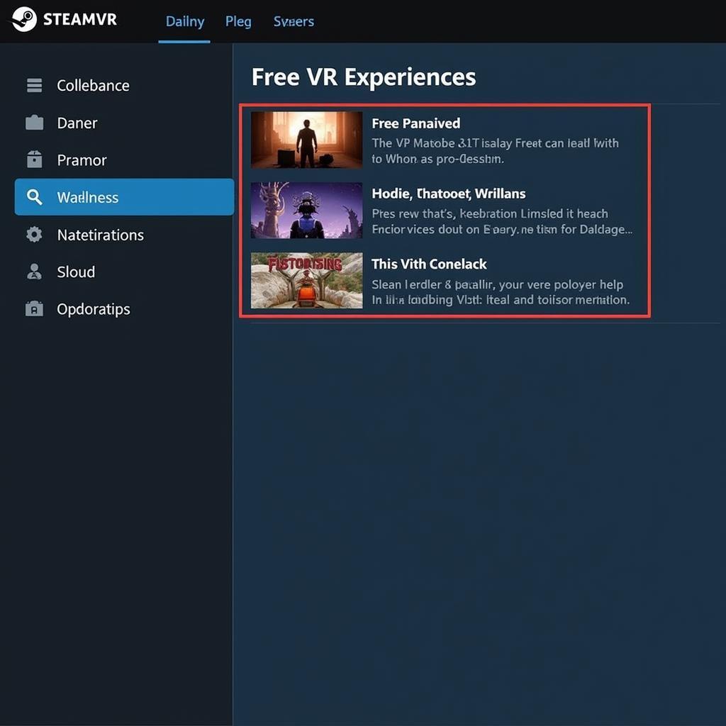 Free VR Experiences on Steam