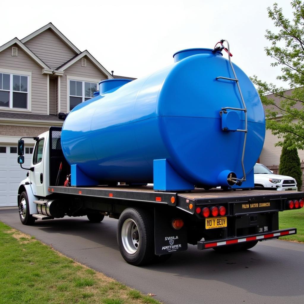 Free water tank delivery truck