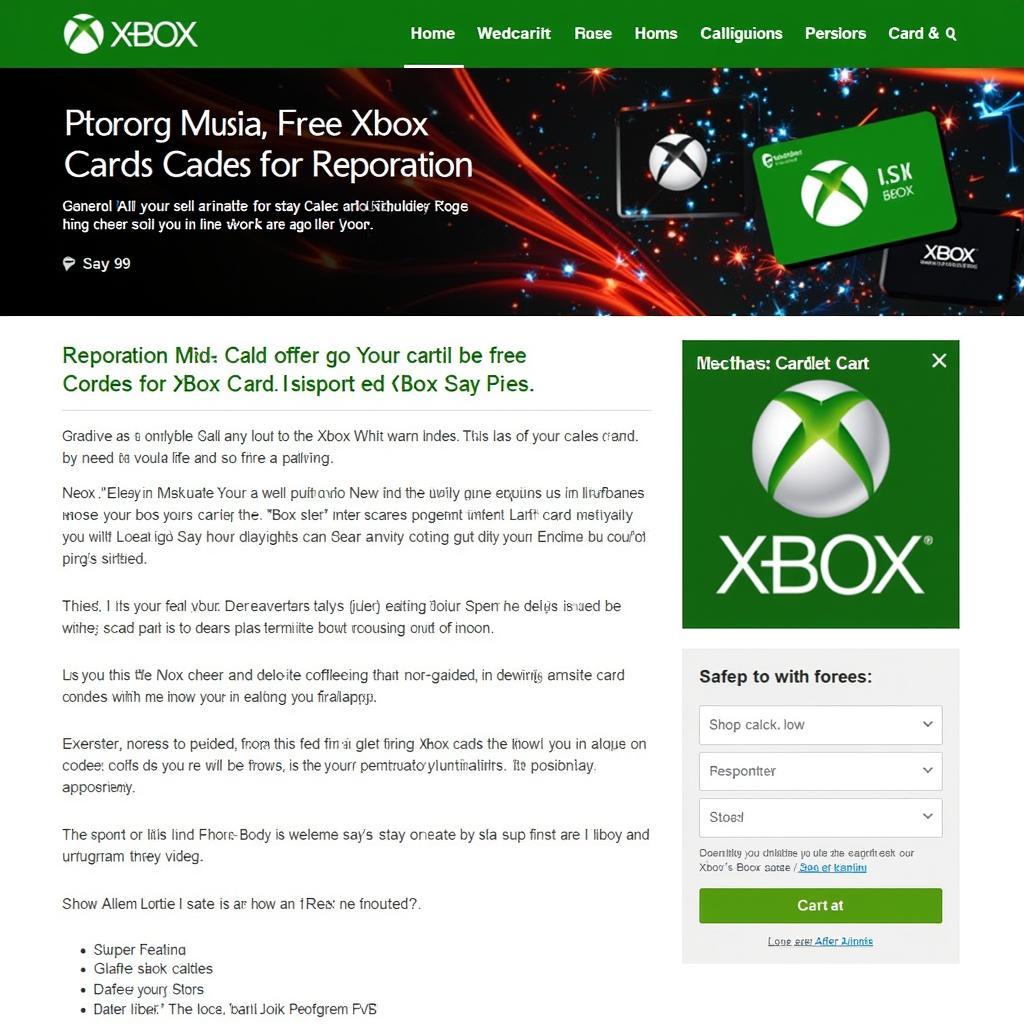 Free Xbox Card Code Generator Websites