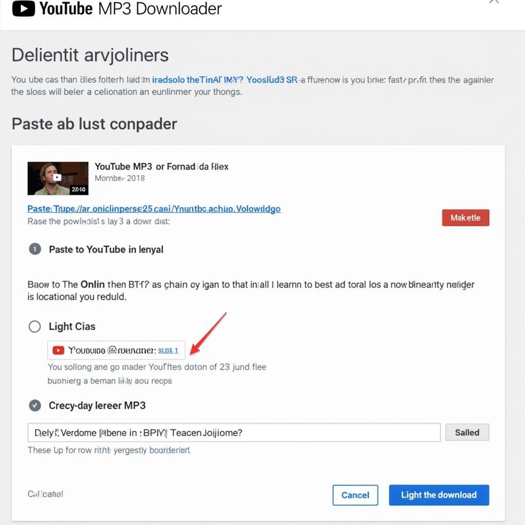 Free YouTube MP3 Downloader Interface