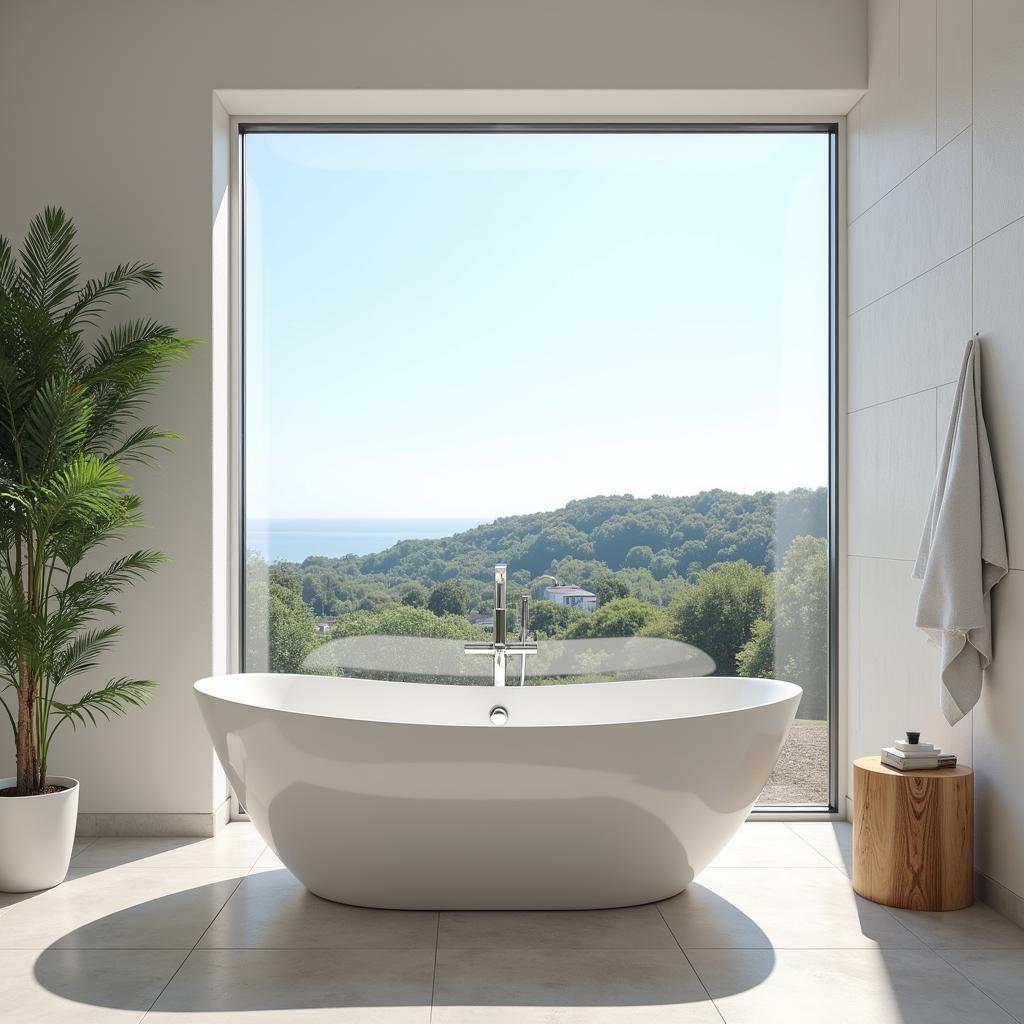 Modern Bathroom with Freestanding Tub