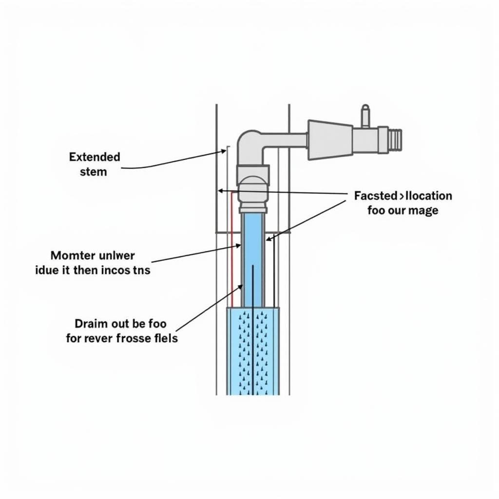 Diagram of a Freeze Free Faucet