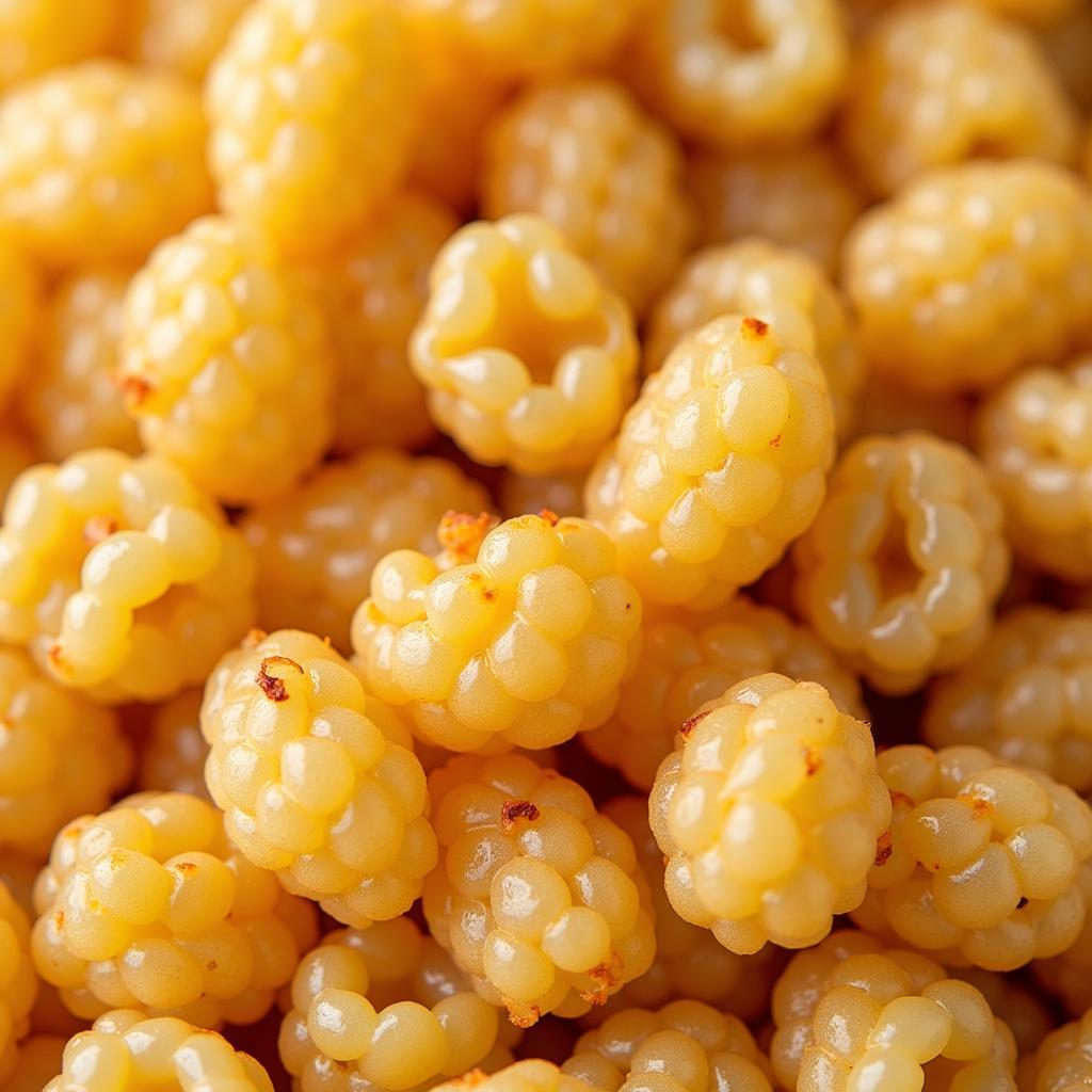 close-up of fregola pasta