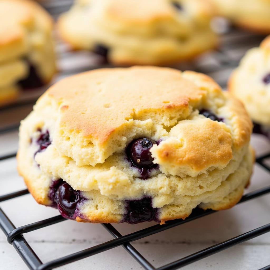 Freshly Baked Gluten Free Blueberry Biscuits