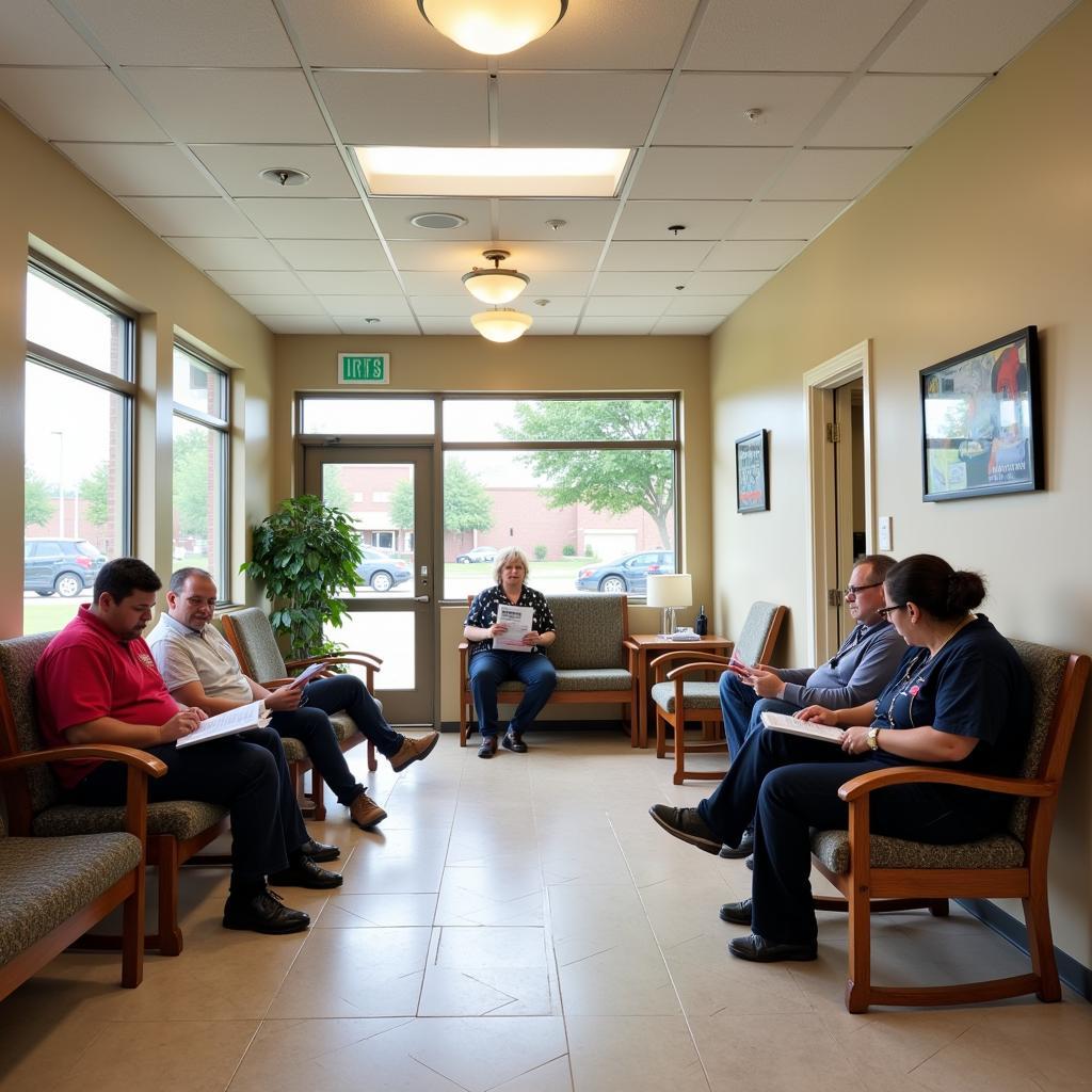 Waiting area of a Frisco Free Clinic