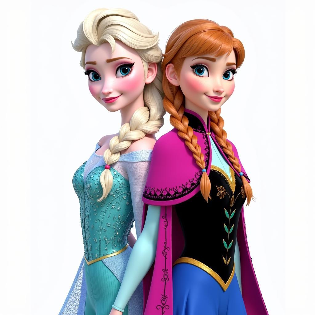 Free Frozen SVG of Elsa and Anna