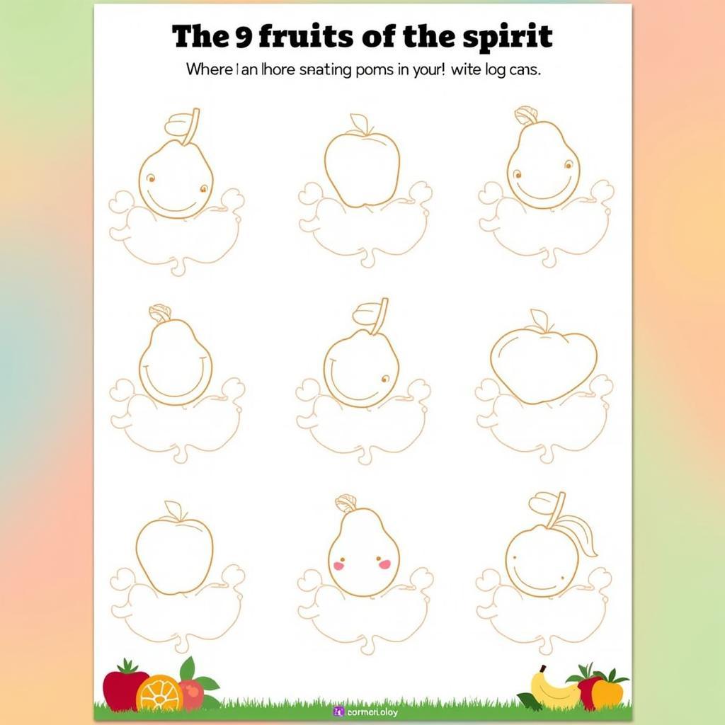 Free Printable Fruit of the Spirit Worksheet for Kids