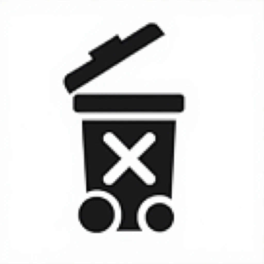 Garbage bin symbol