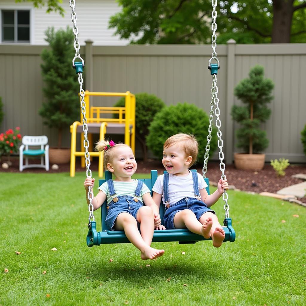 Glider Swing with Children