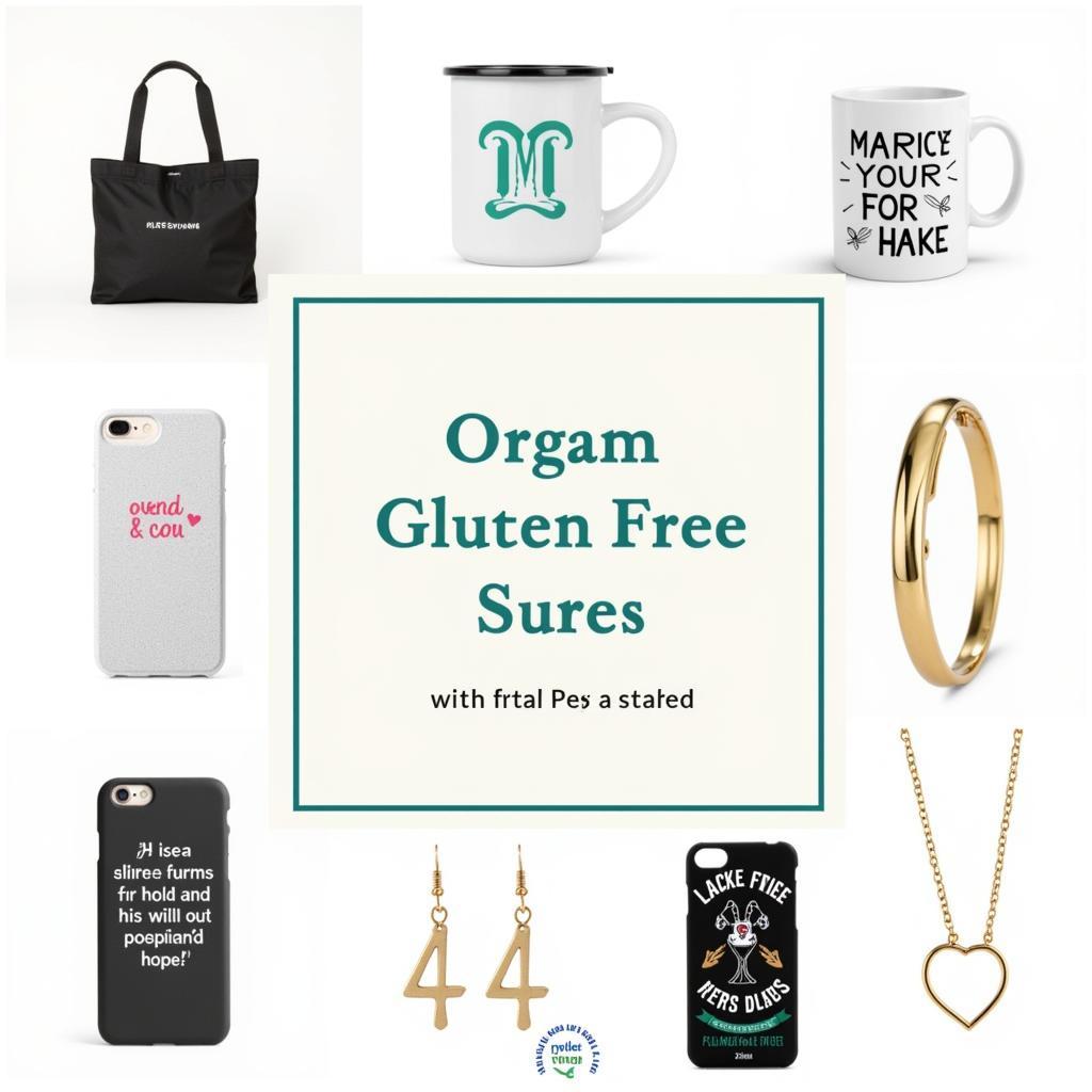 Selection of gluten-free accessories