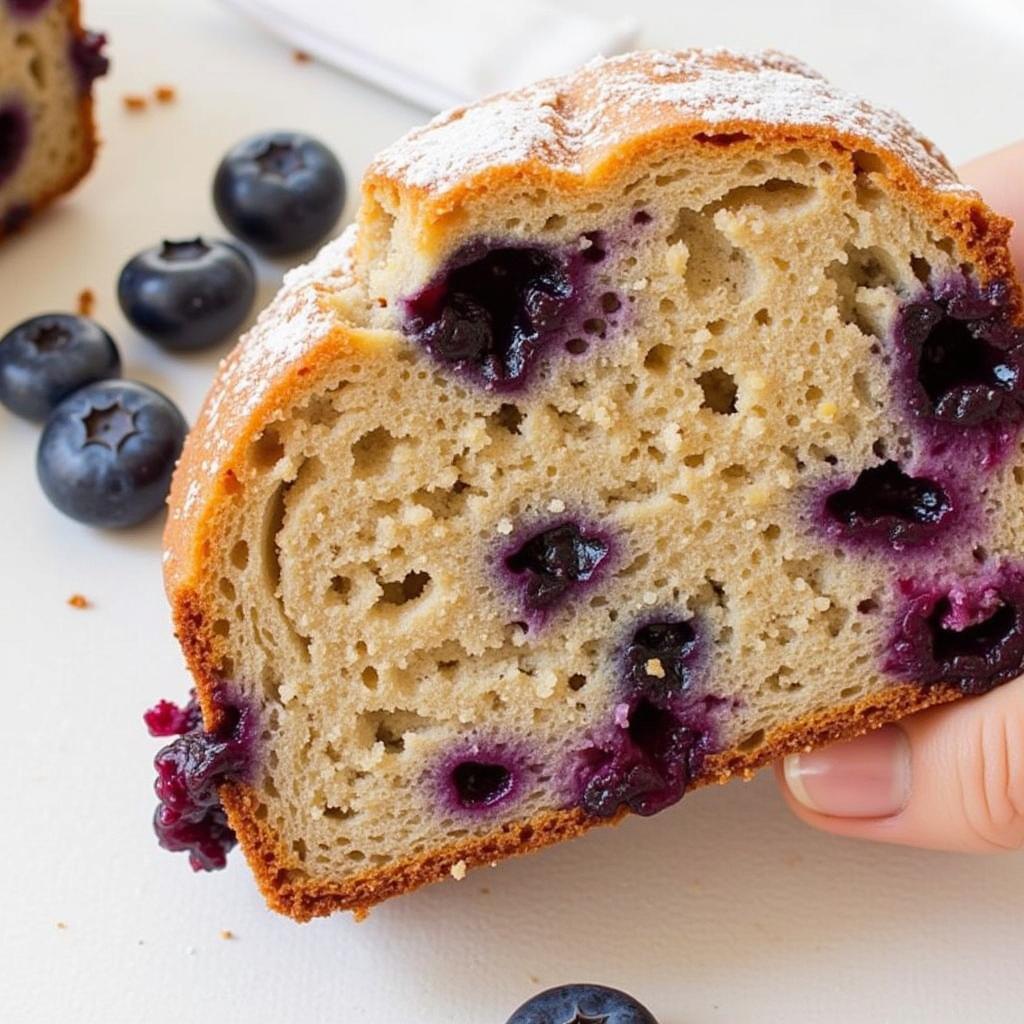 Moist and fluffy gluten free banana blueberry bread