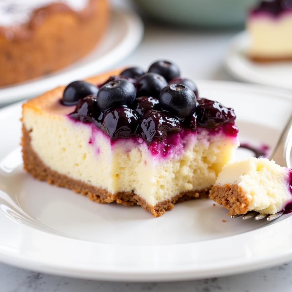 Gluten-Free Blueberry Cheesecake Slice