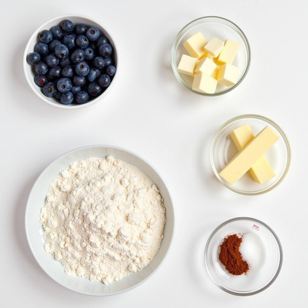 Gluten-Free Blueberry Dump Cake Ingredients