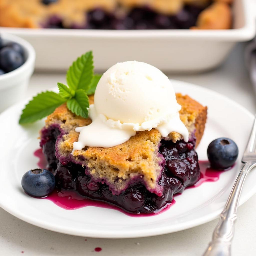 Gluten-Free Blueberry Dump Cake Slice