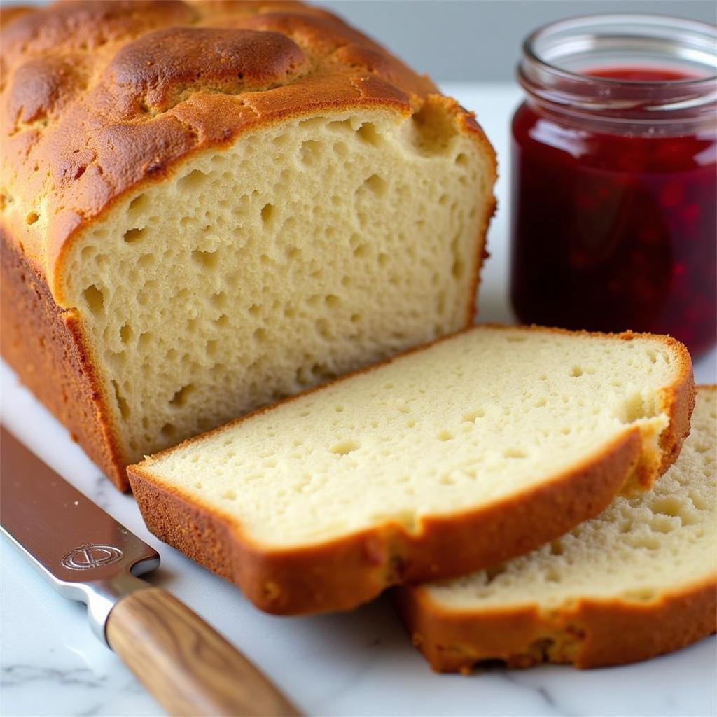 Freshly baked gluten-free bread made with bulk flour