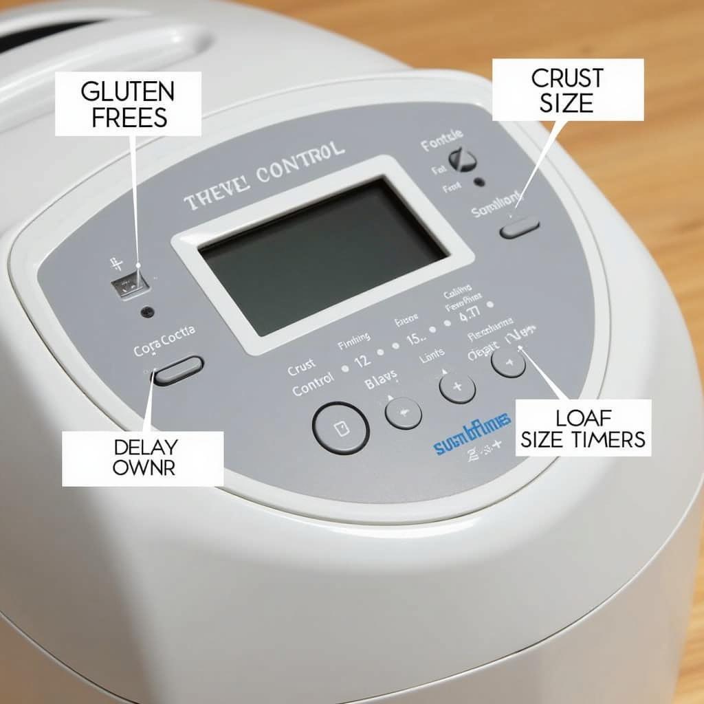 Gluten-free bread machine features close-up