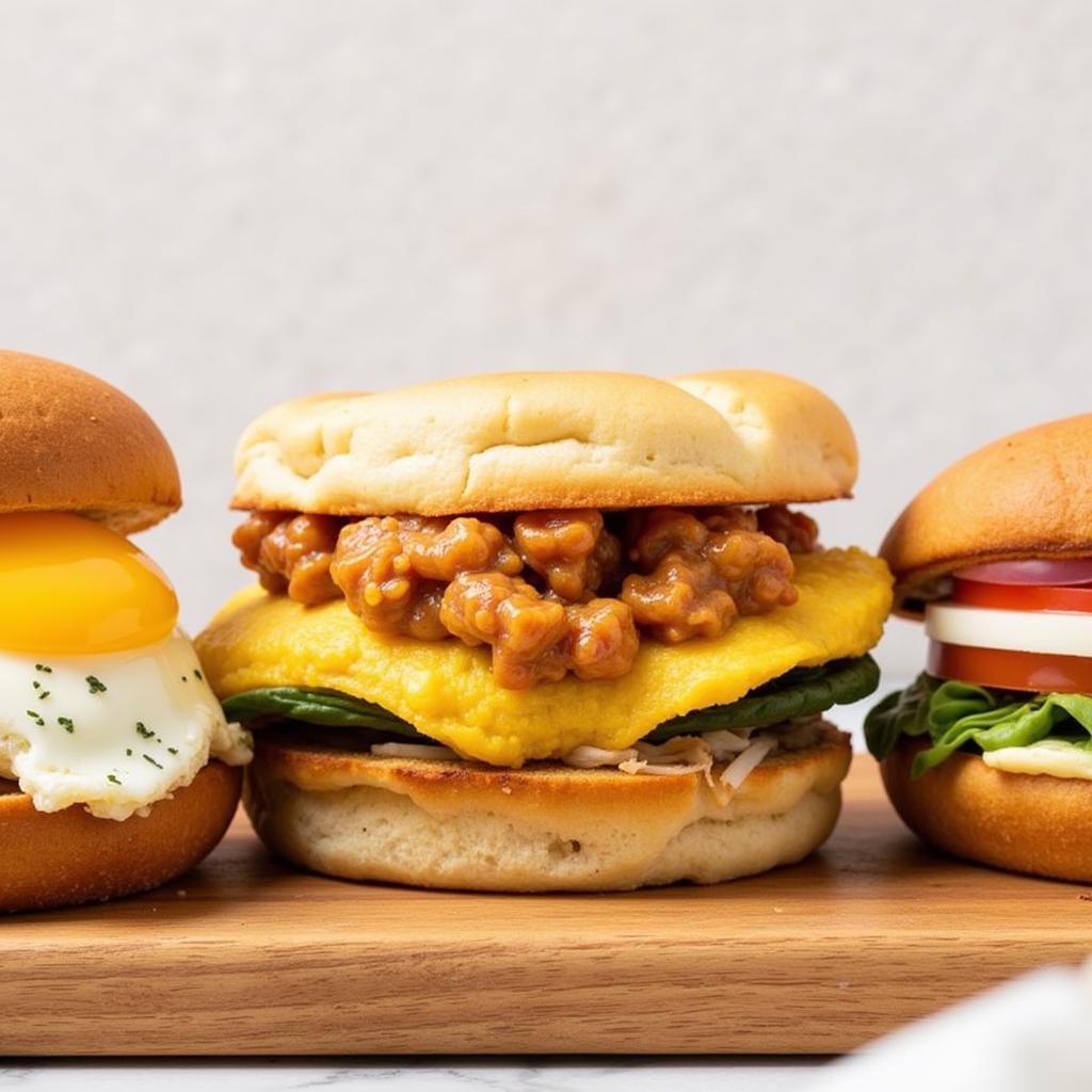 Assortment of Gluten-Free Breakfast Sandwiches