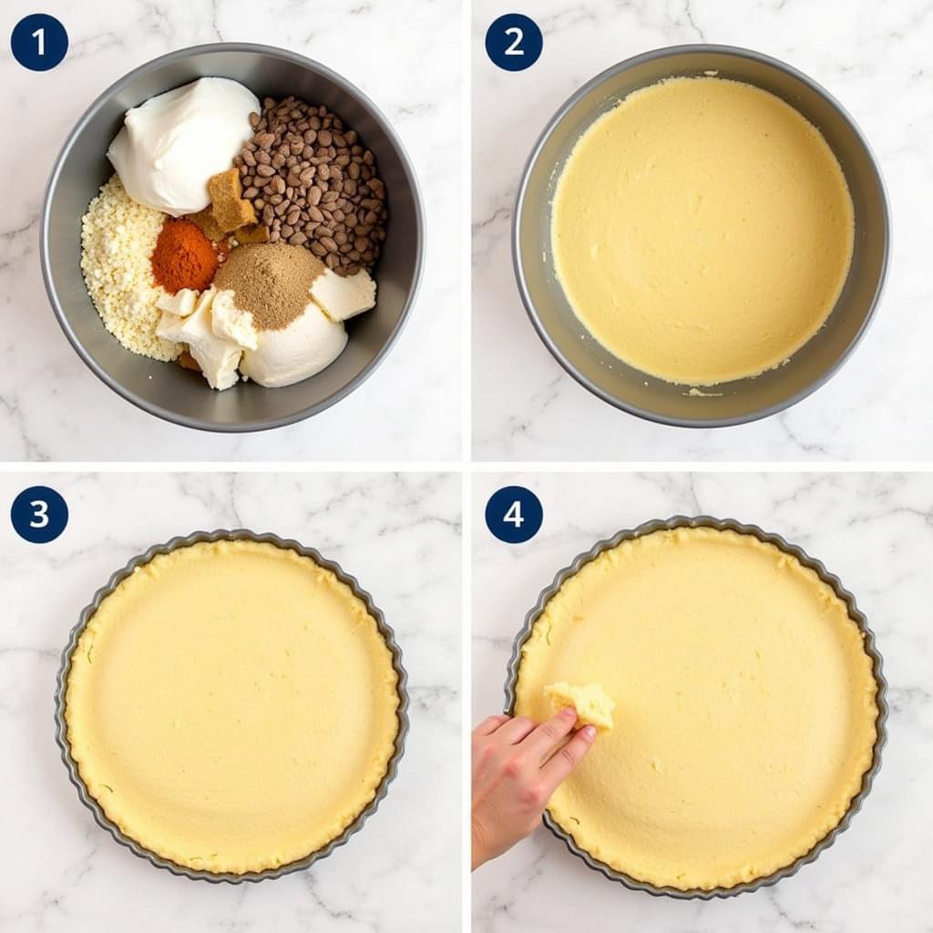 Gluten-Free Butter Cake Crust Preparation