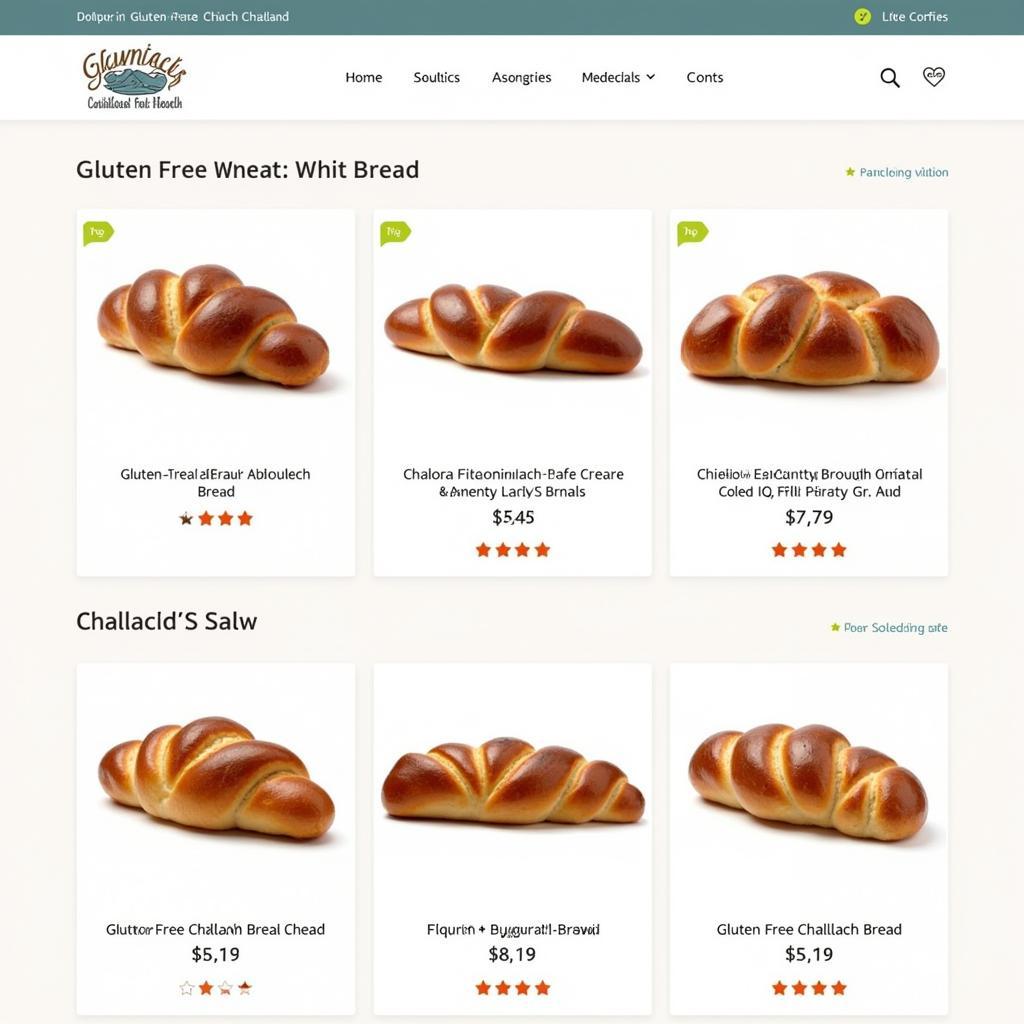 Online Store Selling Gluten-Free Challah