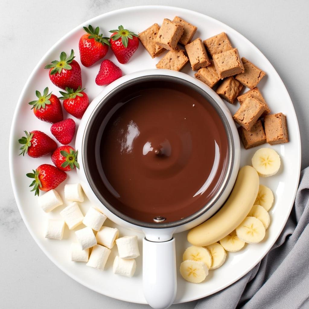 Gluten Free Chocolate Fondue with Dippers