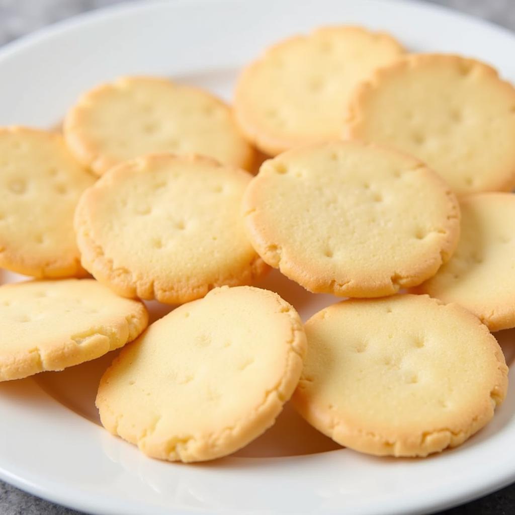 Gluten-free communion wafers on a plate