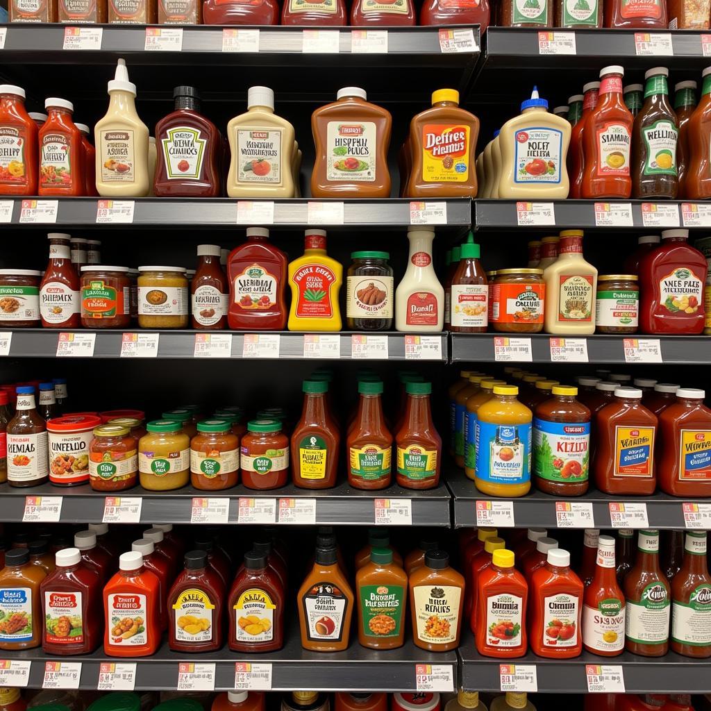 Variety of gluten-free condiments