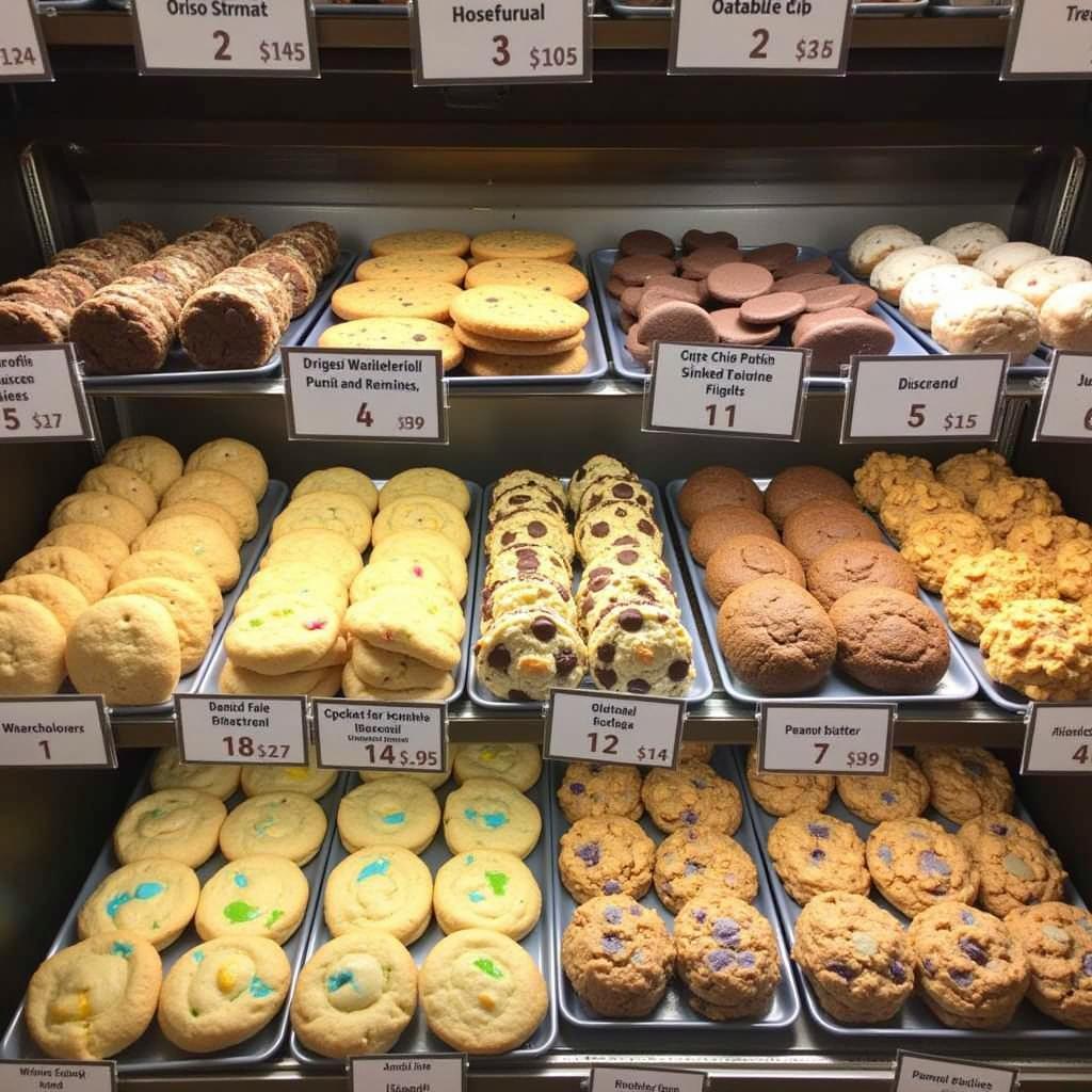 Assortment of gluten-free cookies in Chicago bakery