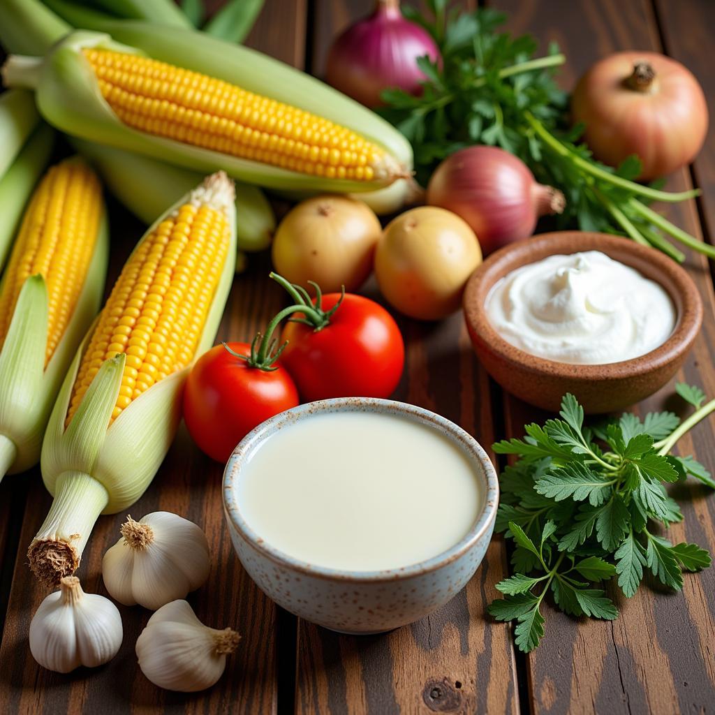 Gluten-Free Corn Chowder Ingredients