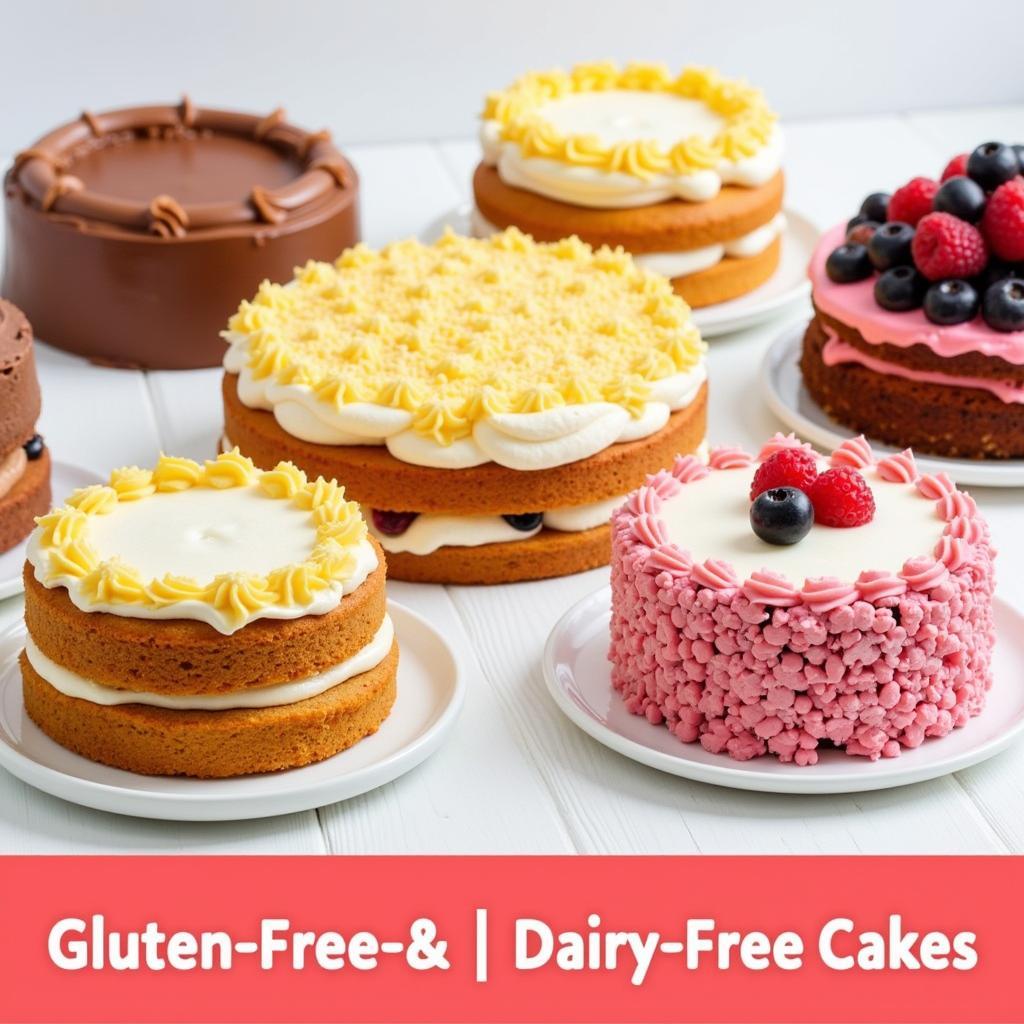 Variety of Gluten-Free Dairy-Free Cakes