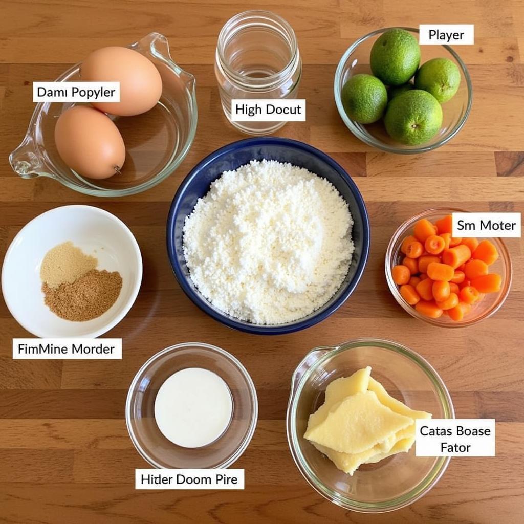  Close-up of ingredients for gluten free dinner rolls