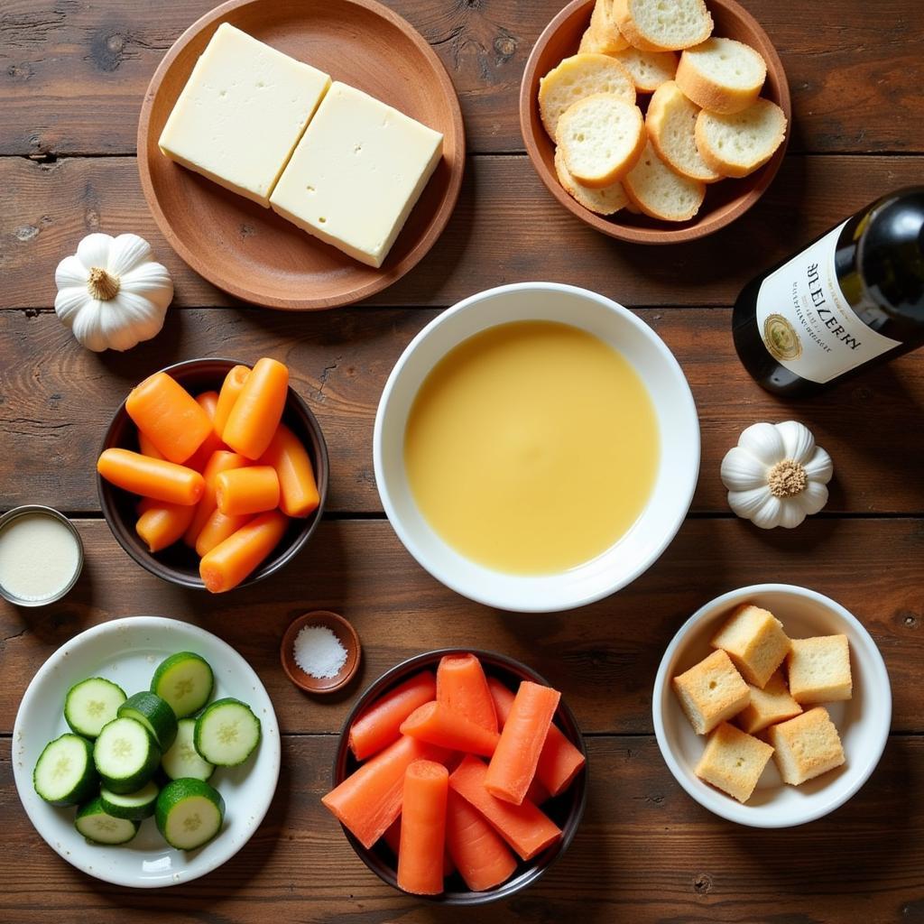 Preparing Gluten Free Fondue Ingredients