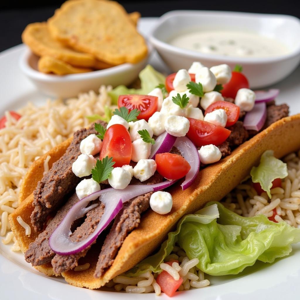 Gluten-Free Gyro Platter at Nick the Greek