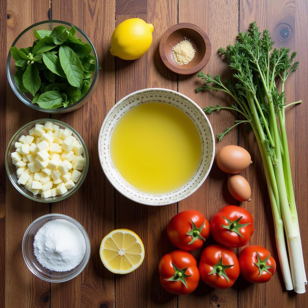 gluten-free italian dressing ingredients laid out on a table