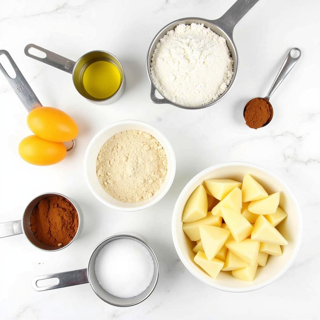 Gluten-free Jewish apple cake ingredients