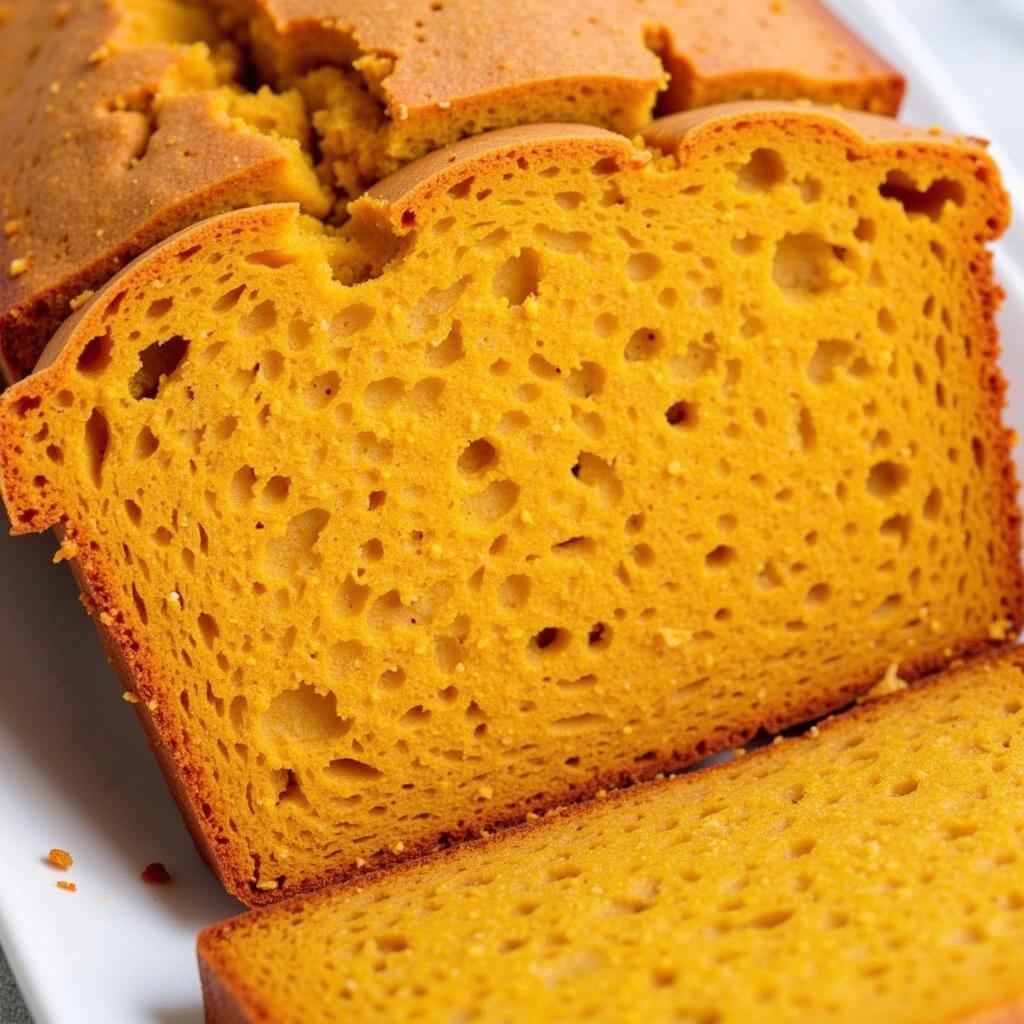 Gluten-free Low Sugar Pumpkin Bread Slices