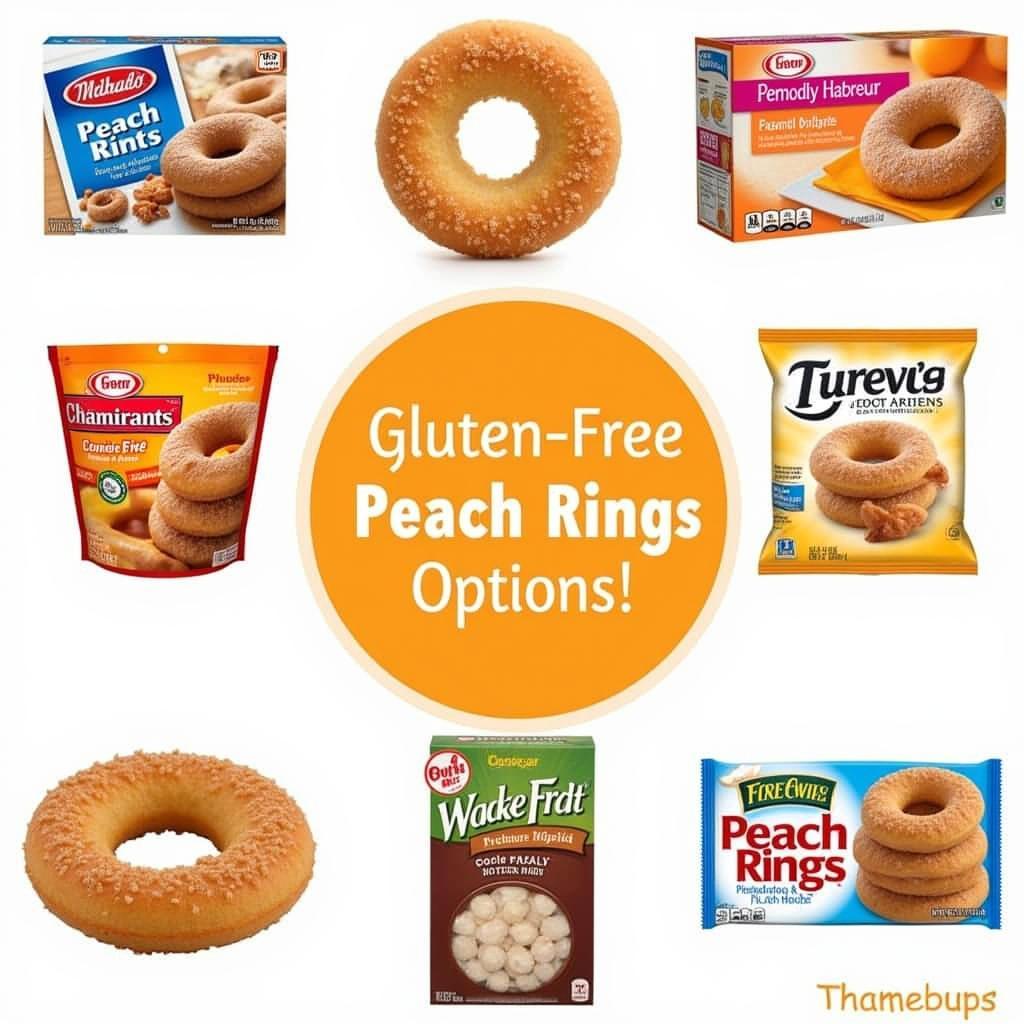 Assortment of gluten-free peach rings