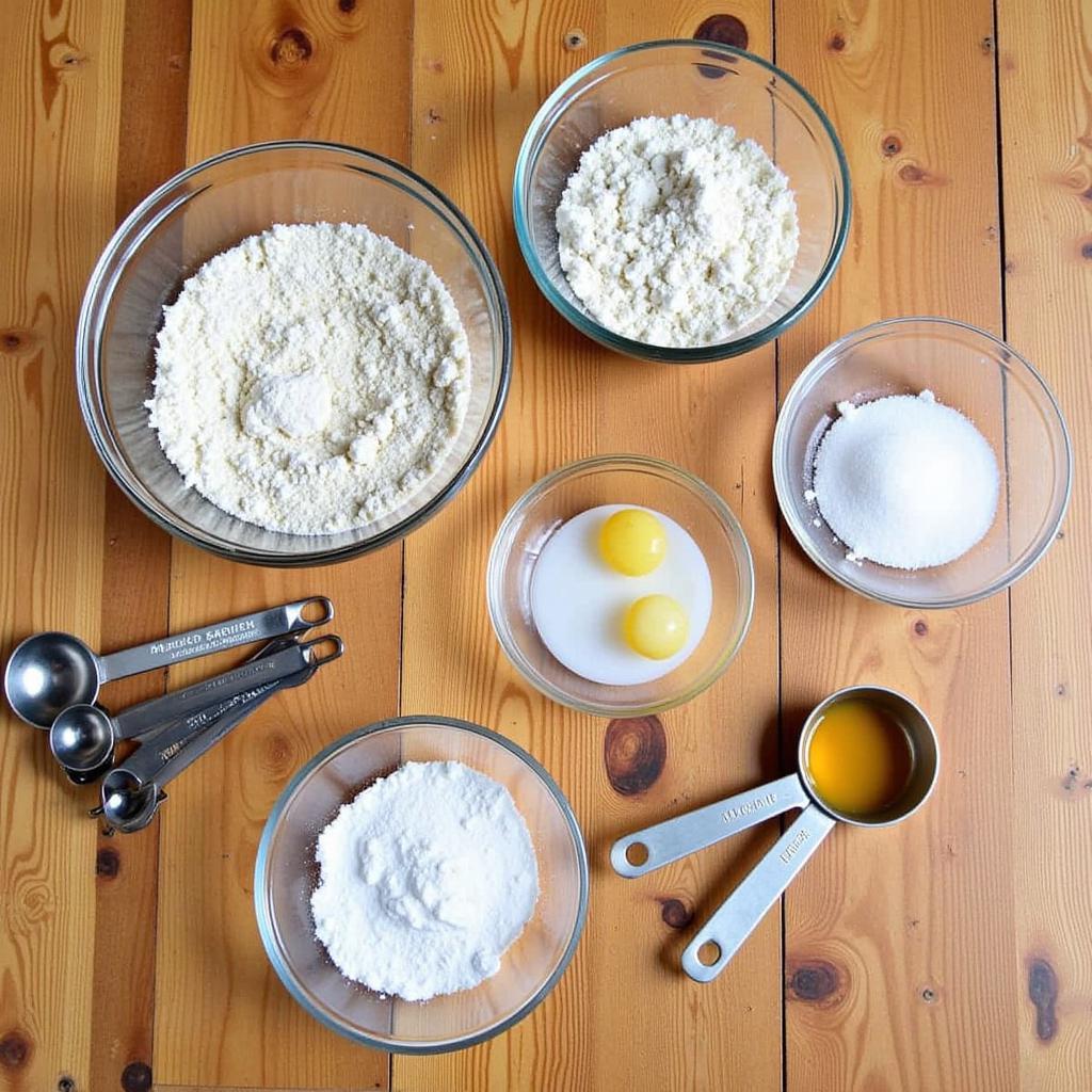 Close Up of Ingredients for Gluten Free Pretzel Thins