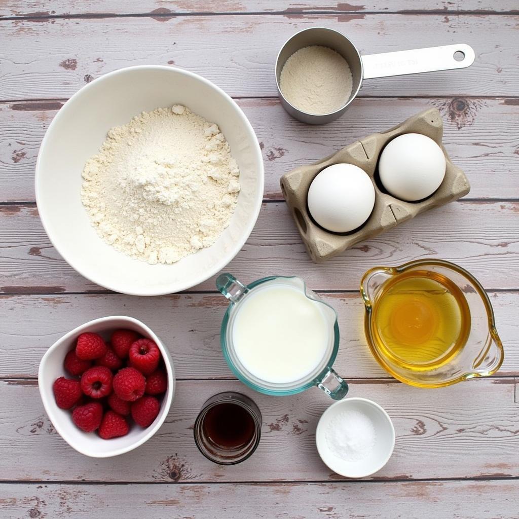 Gluten-Free Raspberry Muffin Ingredients