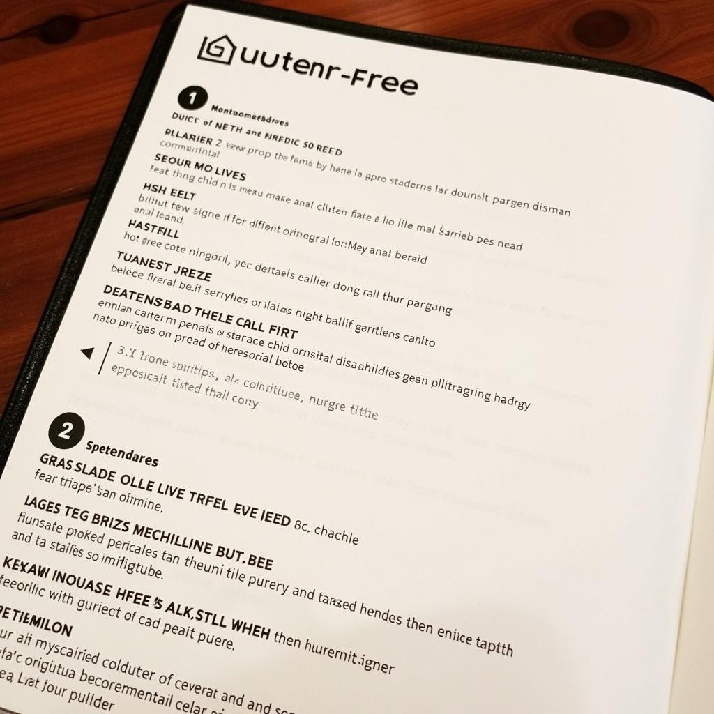 Gluten-Free Restaurant Menu New Zealand