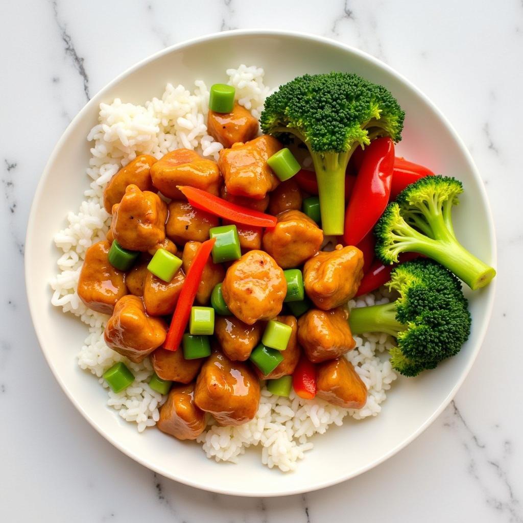  Gluten Free Sweet and Sour Chicken Plating 